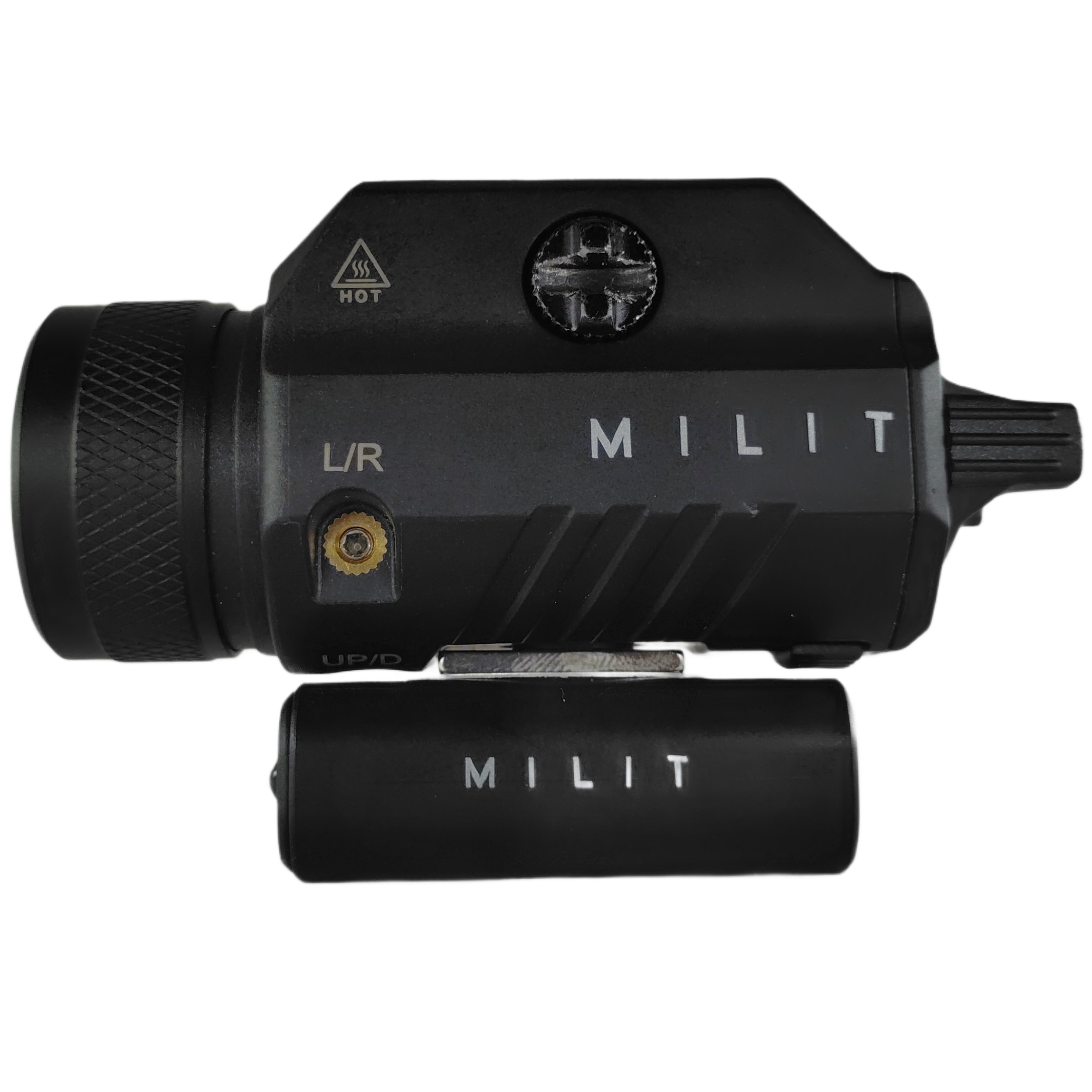 Milit PO Series Picatinny Rail Gun Attachment Surveillance Camera Device Reverse Side Milit PO Series Picatinny Rail Gun Attachment Surveillance Camera Device Reverse Side