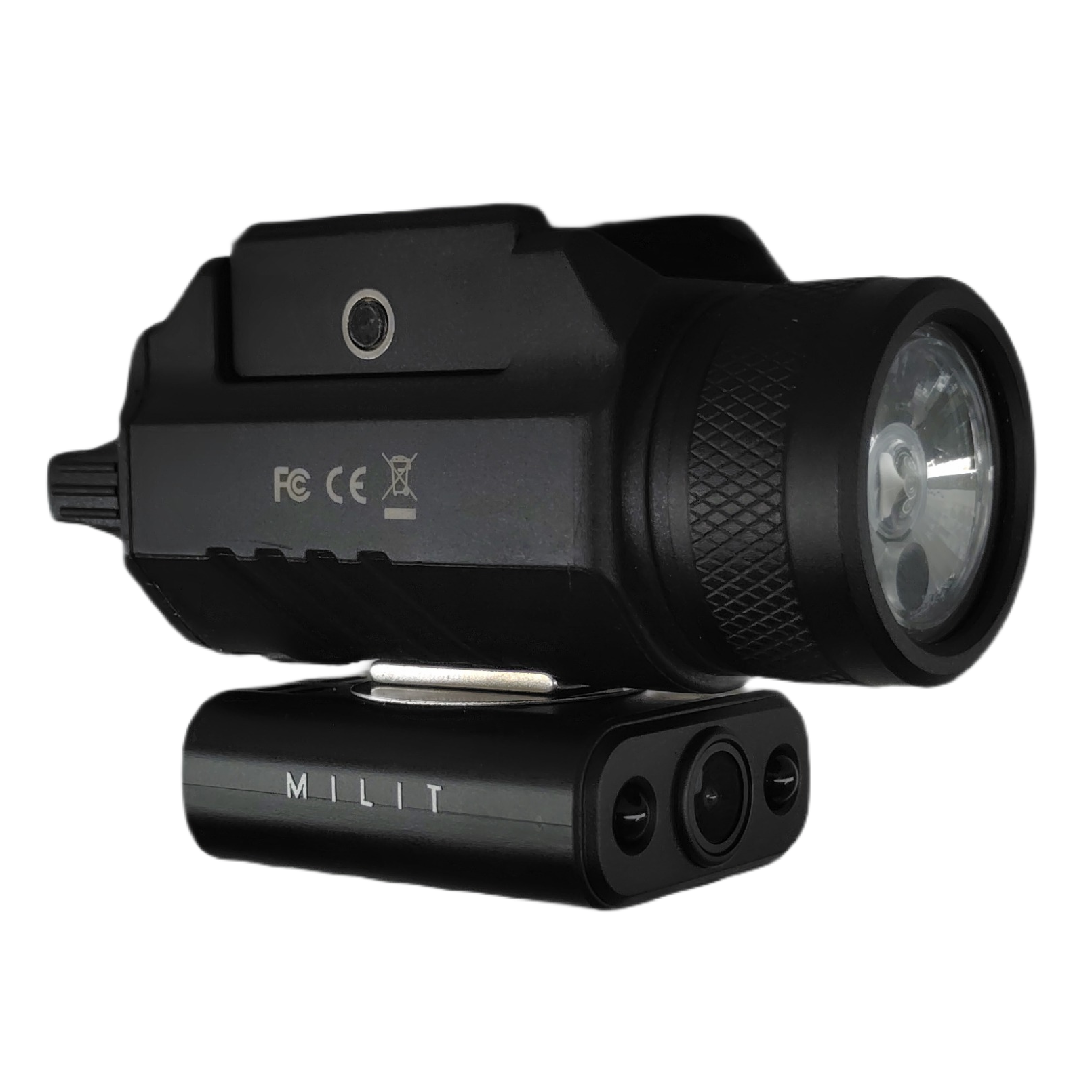 Milit PO Series Picatinny Rail Gun Attachment Surveillance Camera Device Front Side Milit PO Series Picatinny Rail Gun Attachment Surveillance Camera Device Front Side