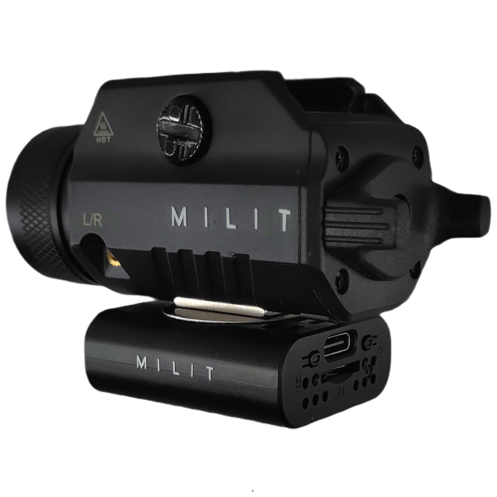 Milit PO Series Picatinny Rail Gun Attachment Surveillance Camera Device Reverse Back Side Milit PO Series Picatinny Rail Gun Attachment Surveillance Camera Device Reverse Back Side